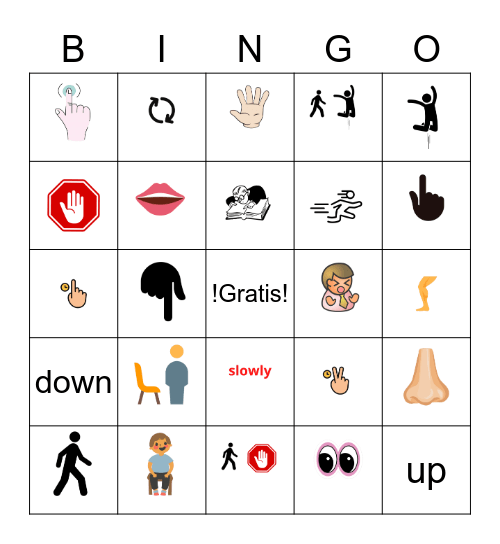 Vocabulario Clase 1 Bingo Card