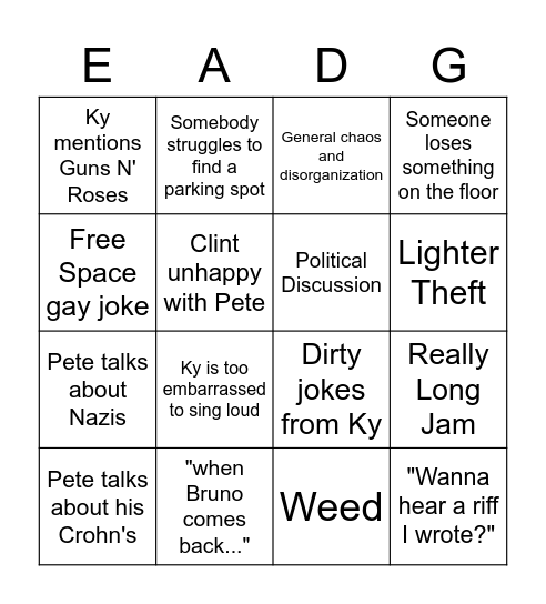 Lover of Eve Bingo Card