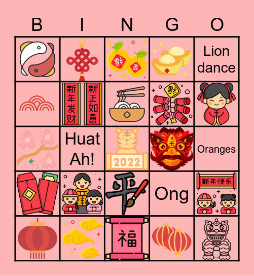 CNY 2022 Bingo Card