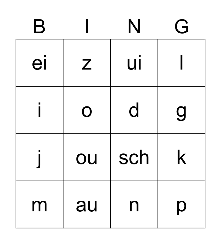 Letterfeest Bingo Card