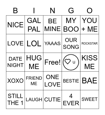 HEART2HEART CONVERSATION CANDY Bingo Card