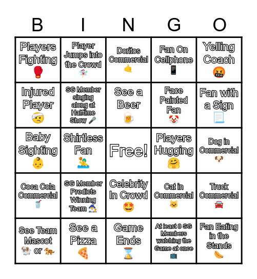 I Don't Understand Football 2022 Bingo Card