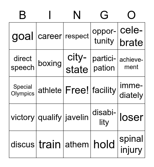 5a L 25-27 Bingo Card