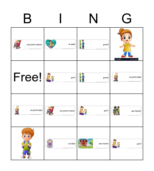 La famille Bingo Card
