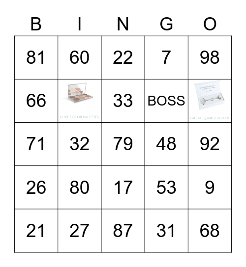 Boss Bellas BINGO!! Bingo Card