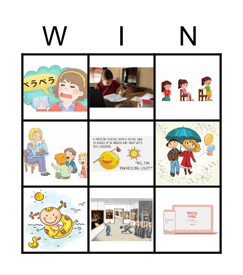 Indonesian verbes ber- Bingo Card