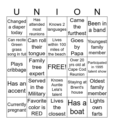 Get To Know You BINGO Card