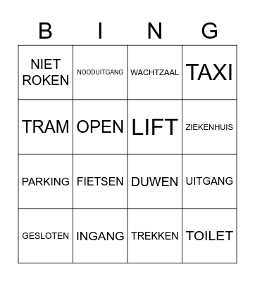 WoordjesIngz Bingo Card