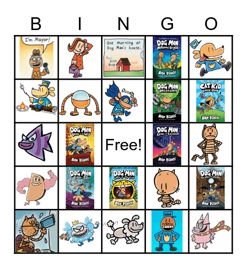 Dog Man Bingo Card