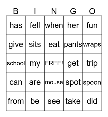 BINGO Card