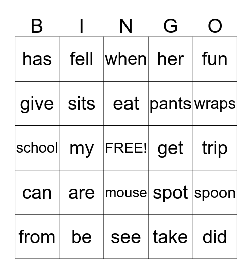 BINGO Card