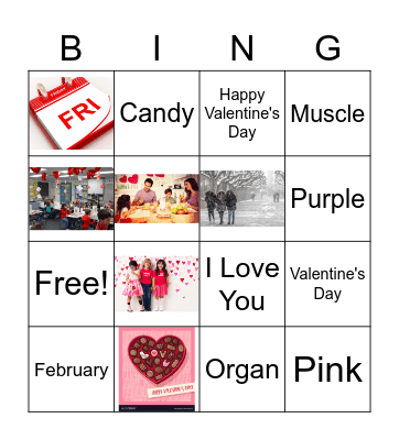 Valentine's Day Bingo Card