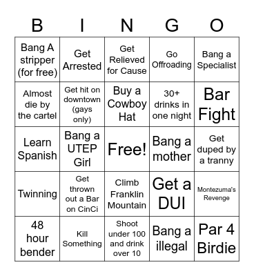 Bliss Boys Bingo Card