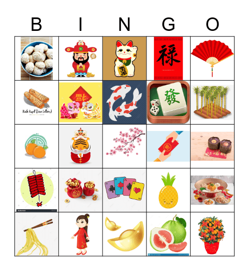 Chinese New Year Bingo Card