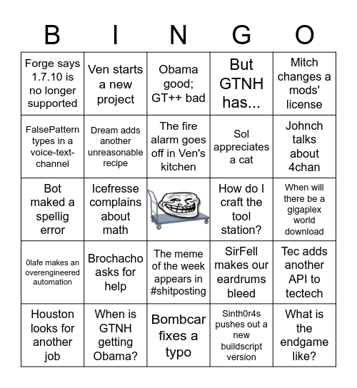 GT:MEGA BINGO Card