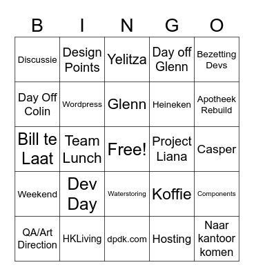 DPDK Tech Meeting BINGO Card