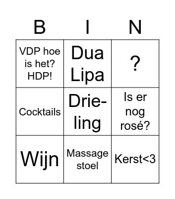 hoi Bingo Card