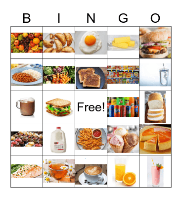 CP1 Food Bingo Card