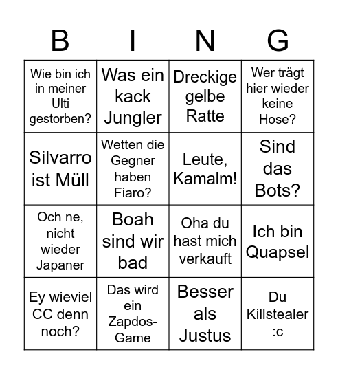 Unite Bingo Card