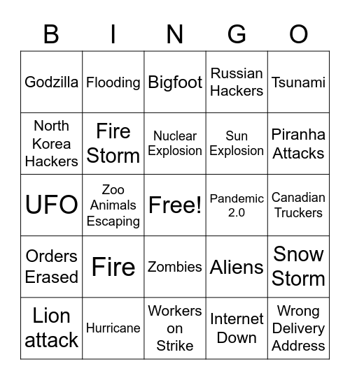 Stuttgart Factory Issues Bingo Card