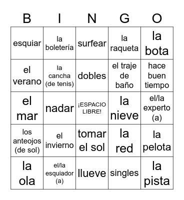 Capitulo 9 Bingo Card