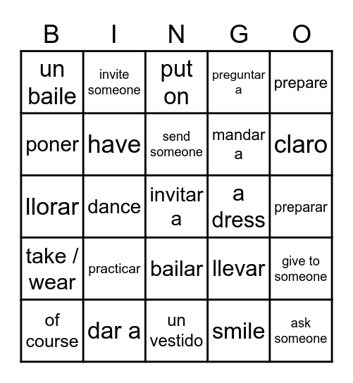 Tradiciones Culturales Bingo Card
