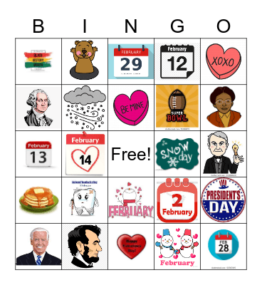 February Bingo Card
