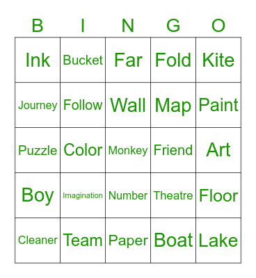 503 Bingo Card