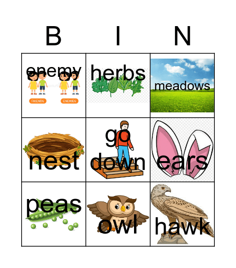 Rabbit Bingo Card
