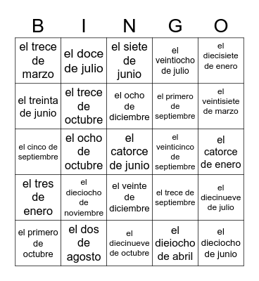 los cumpleanos de la clase de Sra. Hainsey Bingo Card