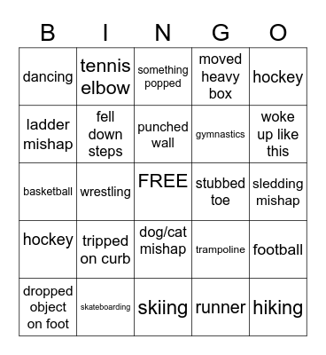 OIC Bingo Card