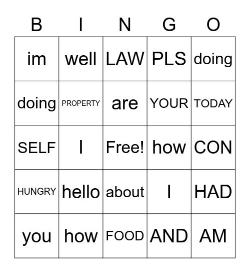 WOMEN IN CORPORATE LAW BINGO Card