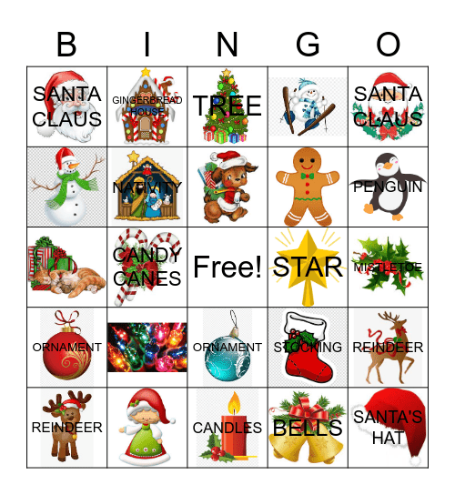 Christmas Bingo Card