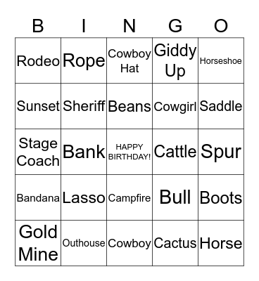 Alexis's 10th Birthday Bingo Card Bingo Card