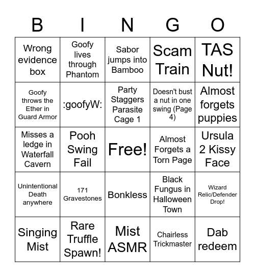 Mist's Proud JJ Bingo Card
