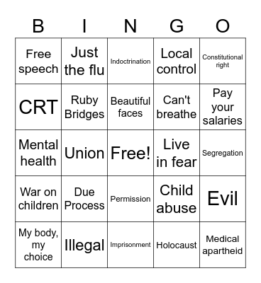 D203 Bingo Card