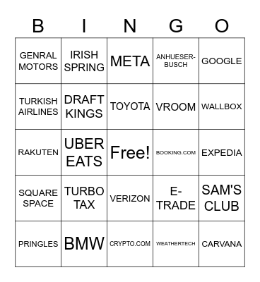 SUPERBOWL BINGO Card