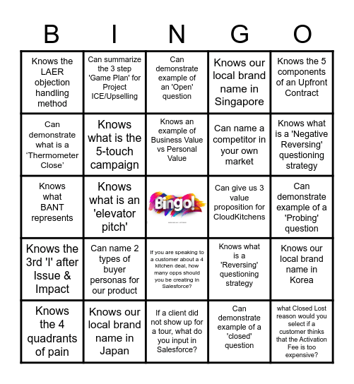 Funtastic Friday March Bingo Card