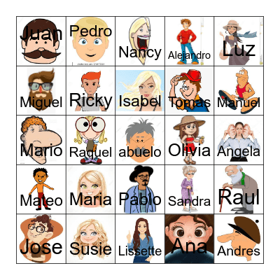Winfield School - Adivina quien Bingo Card