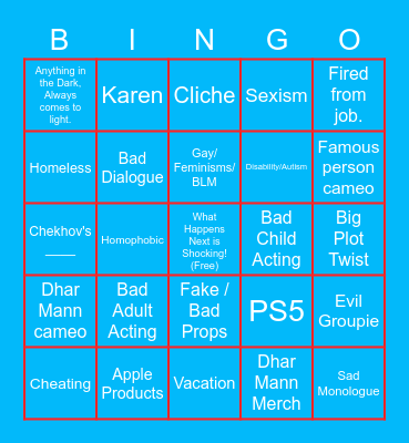 Dhar Mann Bingo Card