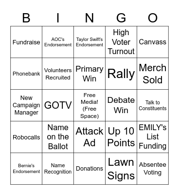 Campaign Bingo Card