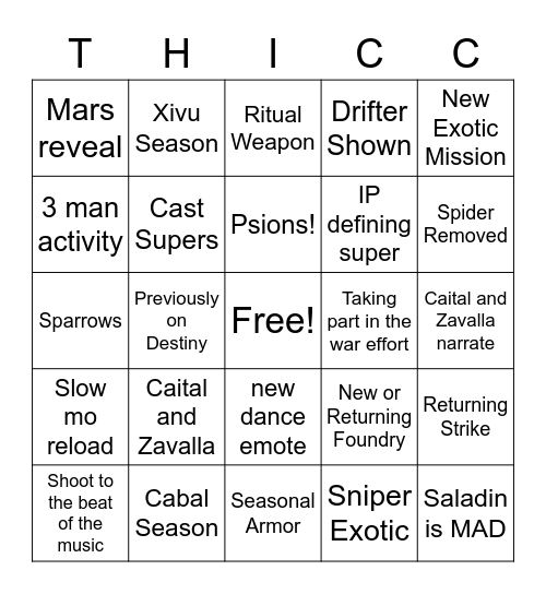 Sava Bingo Card