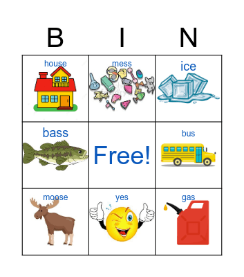 Final /s/ CVC Bingo Card