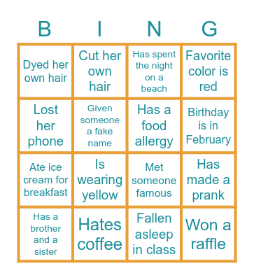 SISTERS' NIGHT Bingo Card