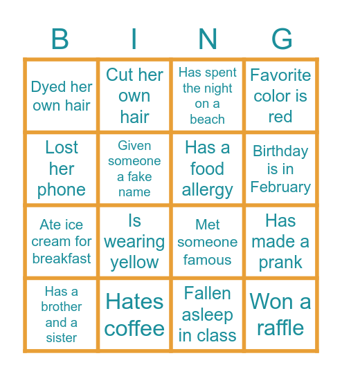 SISTERS' NIGHT Bingo Card