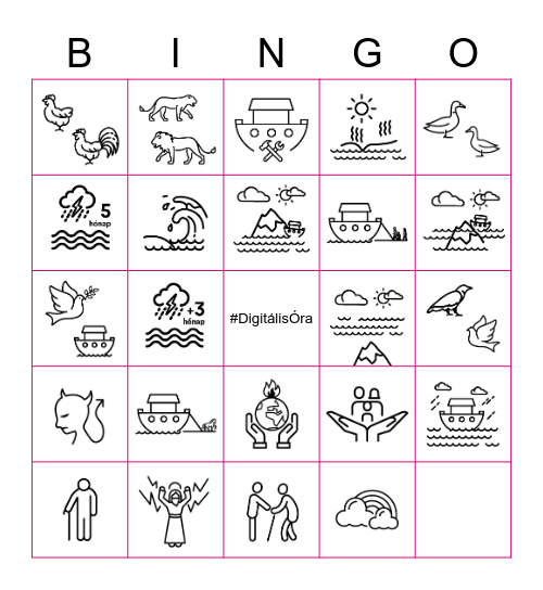 Telekom DigitálisÓra - Noé bárkája Bingo Card