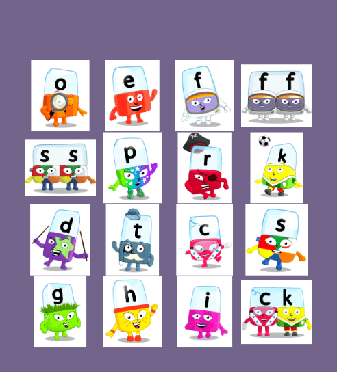 Alphablocks Phase 2 Bingo Card