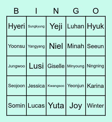 @TAEYONG95FC Bingo Card