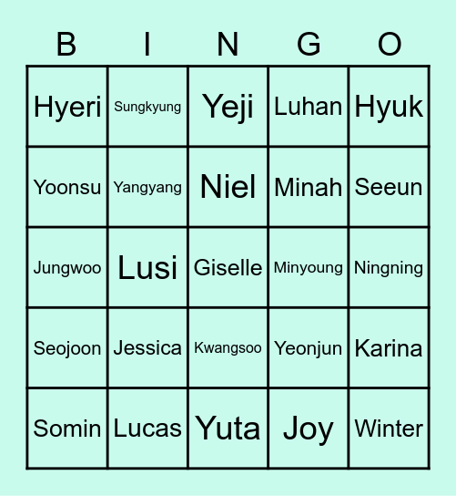 @TAEYONG95FC Bingo Card