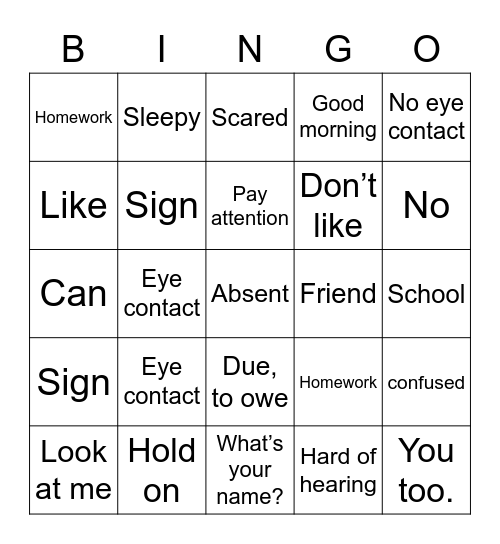 Vocab review Unit 1 Bingo Card